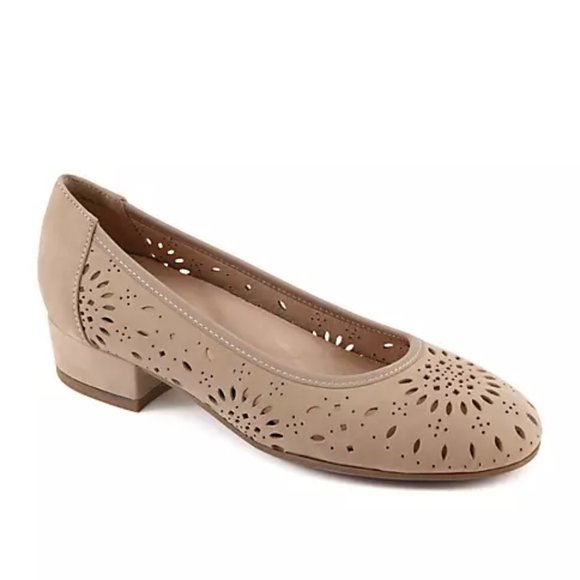 David Tate NEW Proud Perf Nubuck Leather Comfort Pumps Women's 10N Shoes SlipOn - Picture 2 of 13